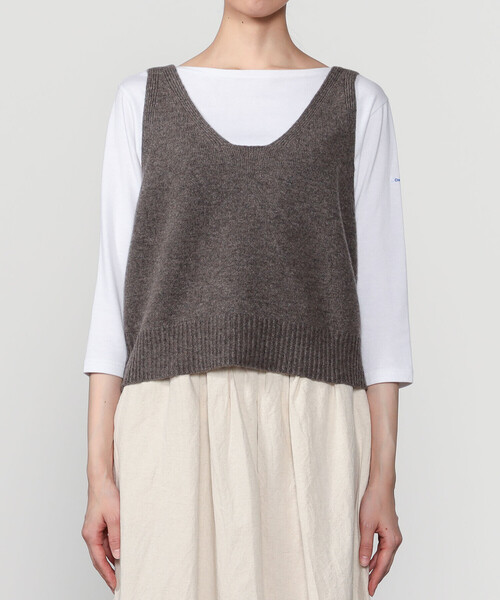LE GLAZIK | Vネックニットベスト WOMEN（ベスト）｜LE GLAZIK