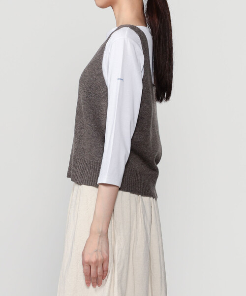 LE GLAZIK | Vネックニットベスト WOMEN（ベスト）｜LE GLAZIK