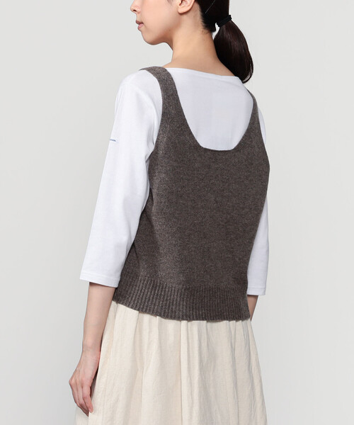 LE GLAZIK(ルグラジック)の「LE GLAZIK | Vネックニットベスト WOMEN(ベスト・レディース・イエロー系その他/ブラウン系その他/チャコール・36)」の14枚目の写真