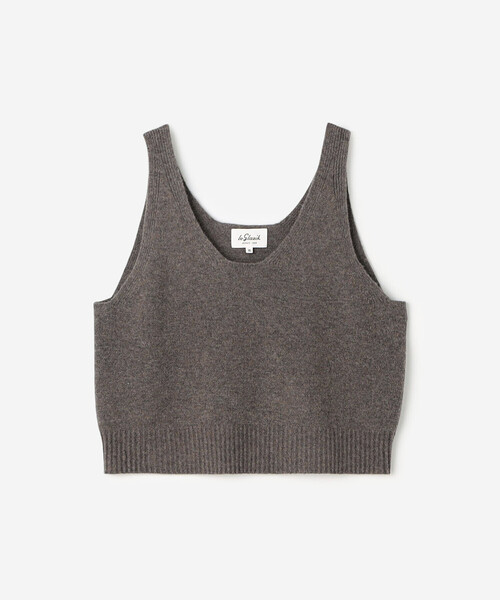 LE GLAZIK(ルグラジック)の「LE GLAZIK | Vネックニットベスト WOMEN(ベスト・レディース・イエロー系その他/ブラウン系その他/チャコール・36)」の4枚目の写真