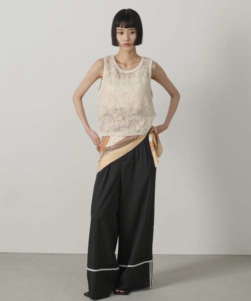 AIC.（エーアイシー）の「コード刺繍レースタンクトップ（タンクトップ・レディース・ブラック/アイボリー・FREE）」の15枚目の写真