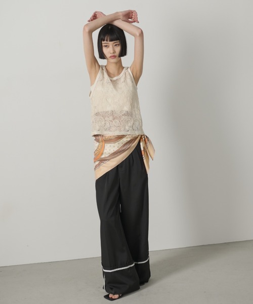 AIC.（エーアイシー）の「コード刺繍レースタンクトップ（タンクトップ・レディース・ブラック/アイボリー・FREE）」の13枚目の写真