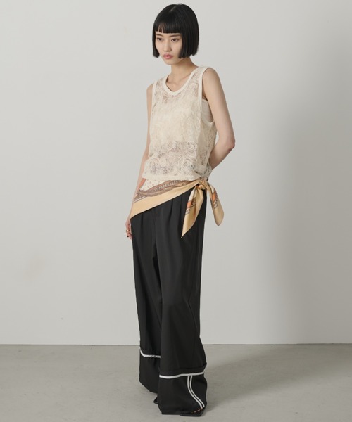 AIC.（エーアイシー）の「コード刺繍レースタンクトップ（タンクトップ・レディース・ブラック/アイボリー・FREE）」の12枚目の写真