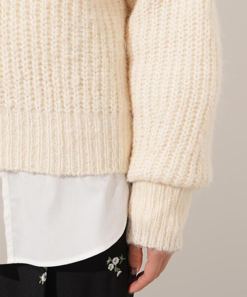 N.（N. Natural Beauty Basic）（エヌエヌナチュラルビューティーベーシック）の「Vネックオーバーニット（ニット/セーター・レディース・オフホワイト/ブルー/イエロー・MEDIUM）」の17枚目の写真