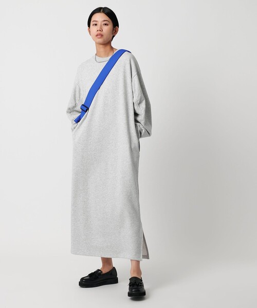 CITEN（シテン）の「<CITEN>ソデギャザースウェットワンピース（ワンピース・レディース・ライトグレー/ブラック/ダークブラウン・S/M）」の3枚目の写真