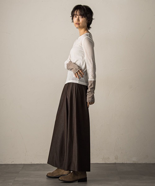 MAYSON GREY（メイソングレイ）の「ラメカフスインナー≪洗濯機で洗える≫（Tシャツ/カットソー・レディース・ホワイト・M）」の6枚目の写真