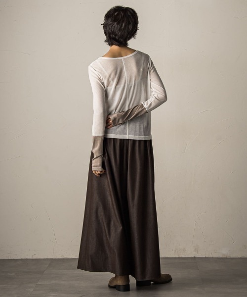 MAYSON GREY（メイソングレイ）の「ラメカフスインナー≪洗濯機で洗える≫（Tシャツ/カットソー・レディース・ホワイト・M）」の7枚目の写真