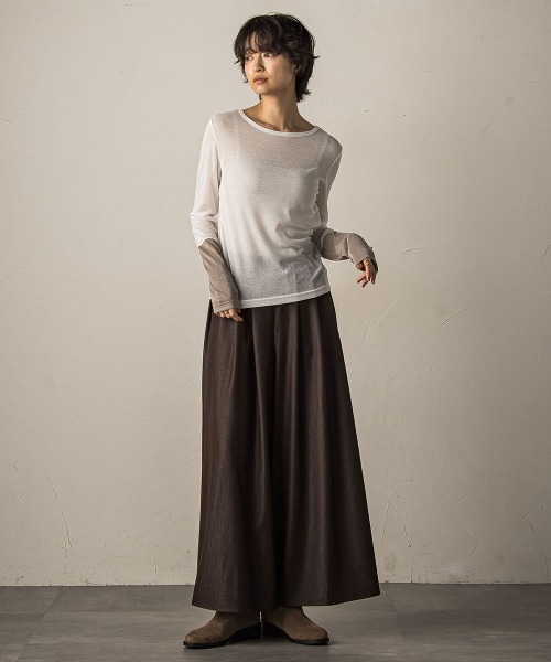 MAYSON GREY（メイソングレイ）の「ラメカフスインナー≪洗濯機で洗える≫（Tシャツ/カットソー・レディース・ホワイト・M）」の8枚目の写真