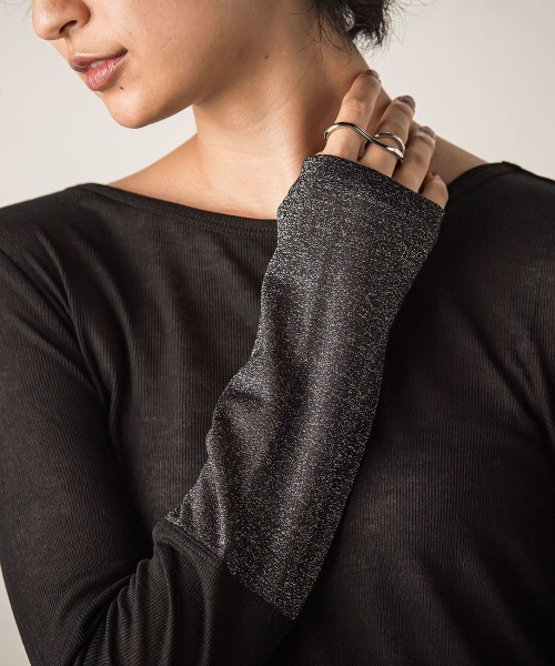 MAYSON GREY（メイソングレイ）の「ラメカフスインナー≪洗濯機で洗える≫（Tシャツ/カットソー・レディース・ホワイト・M）」の14枚目の写真