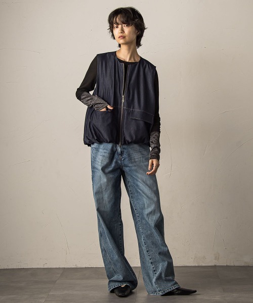 MAYSON GREY（メイソングレイ）の「ラメカフスインナー≪洗濯機で洗える≫（Tシャツ/カットソー・レディース・ホワイト・M）」の19枚目の写真