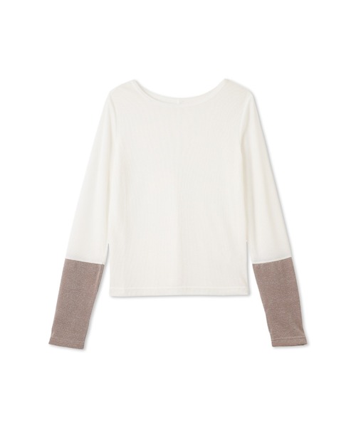 MAYSON GREY（メイソングレイ）の「ラメカフスインナー≪洗濯機で洗える≫（Tシャツ/カットソー・レディース・ホワイト・M）」の22枚目の写真