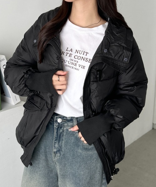 セール】ビッグカラーファーブルゾン（ダウンジャケット/コート