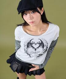dispark | DISPARK/【25年秋冬新作】フェイクレイヤードグラッフィックトップ(Tシャツ/カットソー)