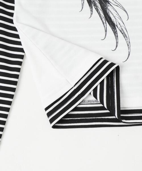 dispark（ディスパーク）の「DISPARK/フェイクレイヤードグラッフィックトップ（Tシャツ/カットソー・レディース・ブラック/ホワイト・FREE）」の4枚目の写真