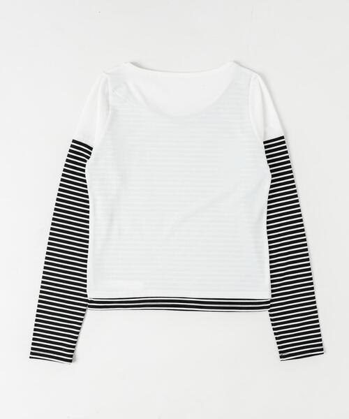 dispark（ディスパーク）の「DISPARK/フェイクレイヤードグラッフィックトップ（Tシャツ/カットソー・レディース・ブラック/ホワイト・FREE）」の21枚目の写真