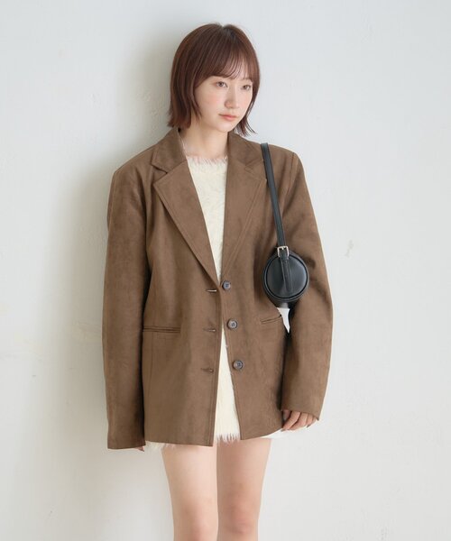 セール】[mline]BIGスウェード ジャケット（テーラードジャケット
