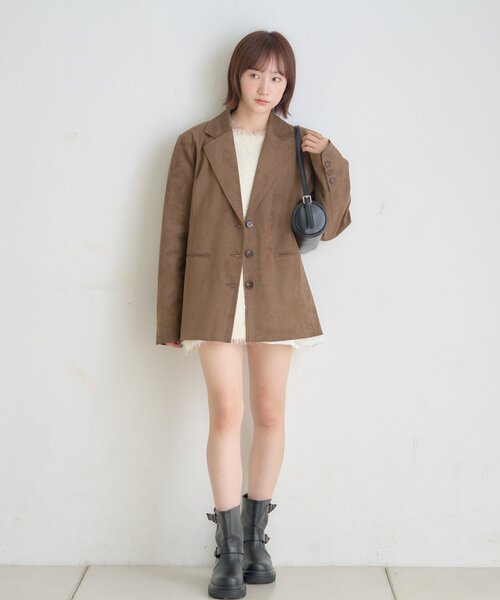 セール】[mline]BIGスウェード ジャケット（テーラードジャケット