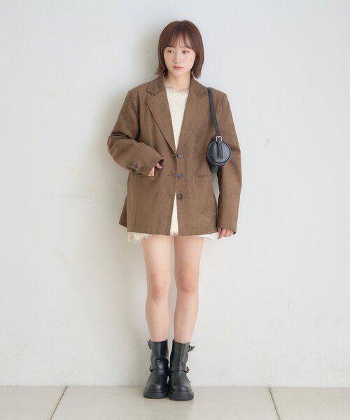 セール】[mline]BIGスウェード ジャケット（テーラードジャケット