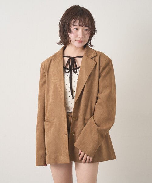 mline（エムライン）の「[mline]BIGスウェード ジャケット（テーラードジャケット・レディース・ブラウン/キャメル・FREE）」の13枚目の写真
