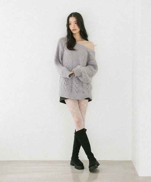 Heather(ヘザー)の「レースタイツ 602812(タイツ/ストッキング・レディース・アイボリー/ブラック・ONE SIZE)」の15枚目の写真