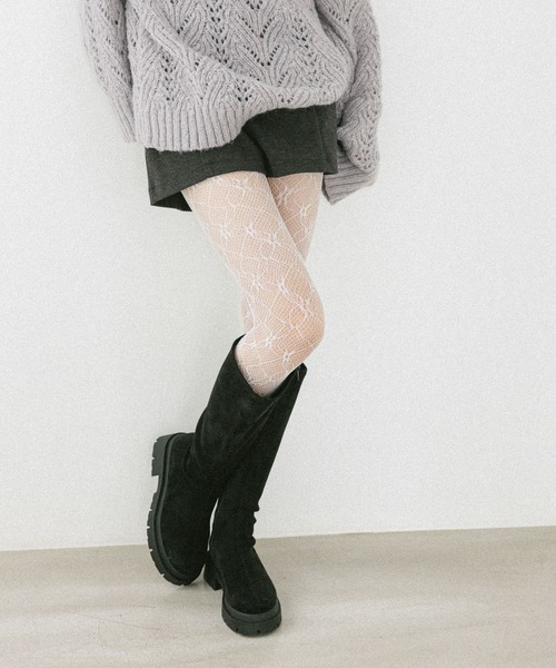 Heather(ヘザー)の「レースタイツ 602812(タイツ/ストッキング・レディース・アイボリー/ブラック・ONE SIZE)」の19枚目の写真