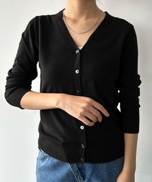 Ampirula（アンピルーラ）の「ニットカーディガン Vネック ニット 長袖 トップス（カーディガン/ボレロ）」