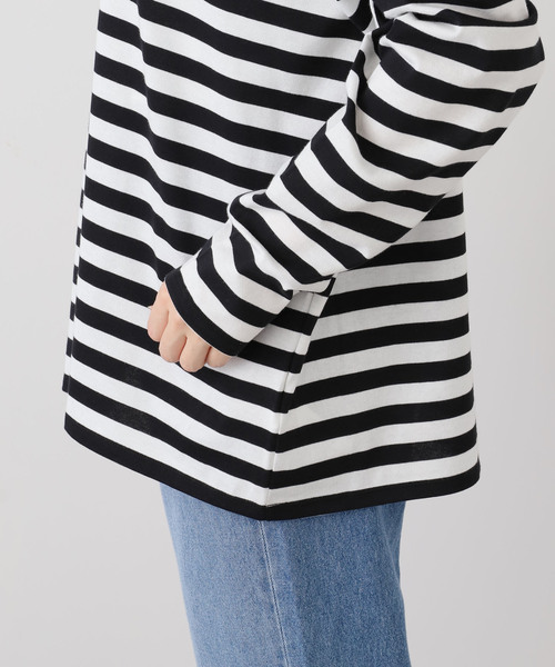 JOURNAL STANDARD LUXE（ジャーナルスタンダード　ラックス）の「テンジクボーダー CN-Big-プルオーバー（Tシャツ/カットソー・レディース・グレー/ブラック・FREE）」の15枚目の写真