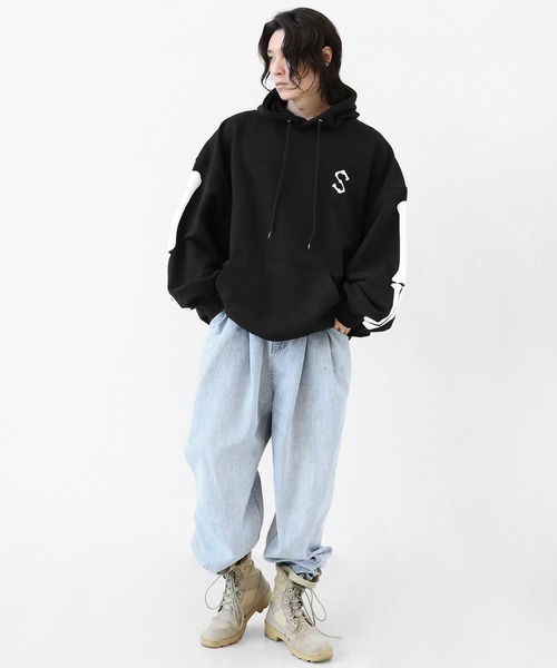 minsobi（ミンソビ）の「アームボーンロゴフーディー（パーカー・メンズ・ブラック・FREE）」の18枚目の写真