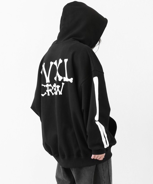 minsobi（ミンソビ）の「アームボーンロゴフーディー（パーカー・メンズ・ブラック・FREE）」の10枚目の写真