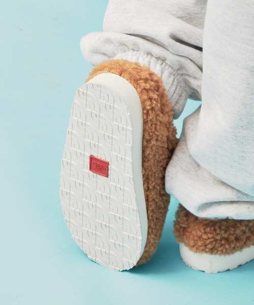 THE NORTH FACE（ザノースフェイス）の「日本未発売 THE NORTH FACE/ザ・ノースフェイス MULE FLEECE ふわふわボアフリース ミュール（スリッポン・レディース・ブラウン/オリーブ/レオパード・23/24）」の4枚目の写真