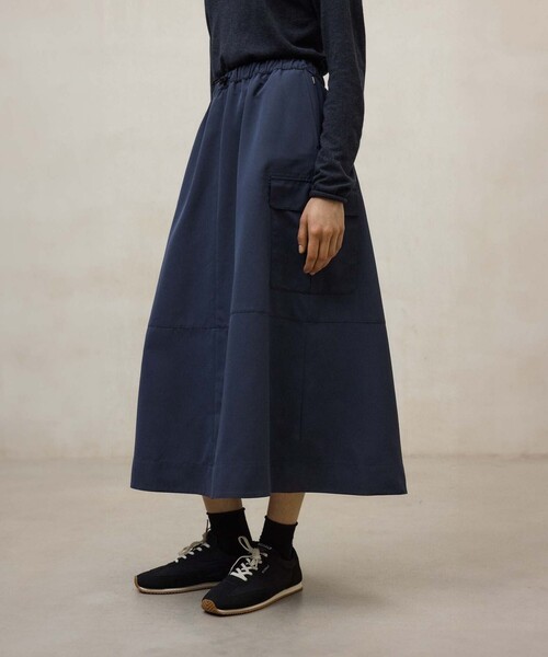 ECOALF(エコアルフ)の「KANO スカート / KANO SKIRT WOMAN(スカート・レディース・ダークネイビー/ブラック・XS/S)」の1枚目の写真
