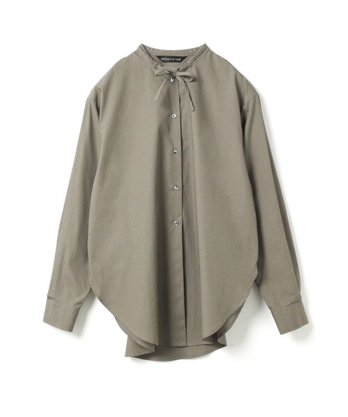 mizuiroind（ミズイロインド）の「mizuiro ind リボンタイロングシャツ