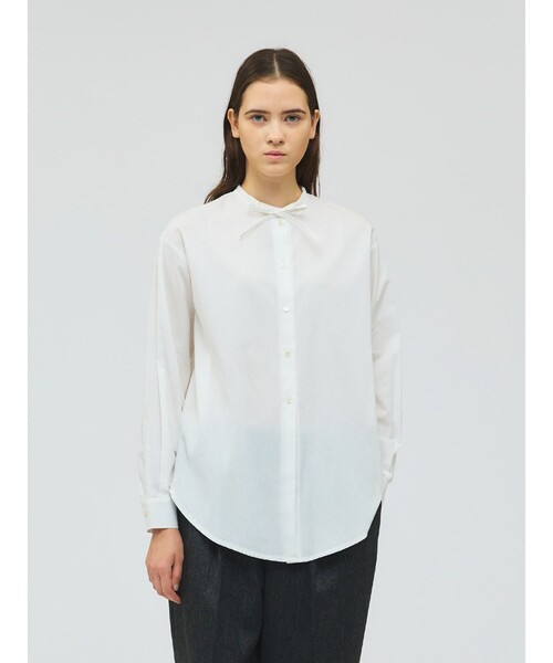 ミズイロインド　リボンタイブラウス　今季新品 mizuiroind（ミズイロインド） ブラウス シャツ リボンタイシャツ