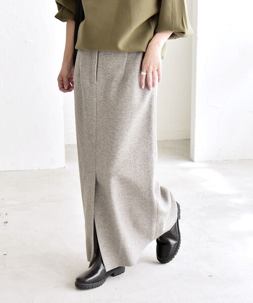 quaranciel: エア ニードル Iライン スリット スカート（スカート