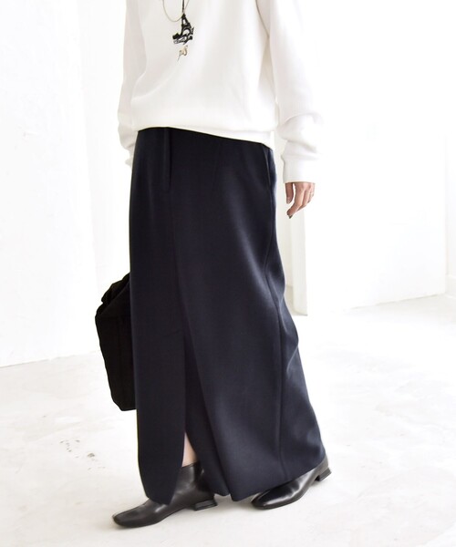 カランシエル（quaranciel）/quaranciel: エア ニードル Iライン スリット スカート quaranciel: エア ニードル Iライン スリット スカート（スカート