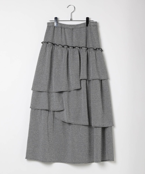 LEPSIM（レプシィム）の「ラメティアードスカート　600233（スカート・レディース・グレー/ブラック・FREE）」の15枚目の写真