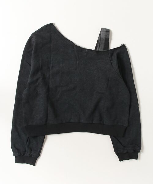 .KOM（ドットコム）の「『.KOM/ドットケーオーエム』肩ひもワンショルダープリントスウェット【CN】【Z】（スウェット・レディース・ブラック/チャコール・FREE）」の11枚目の写真