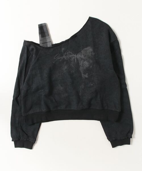 .KOM（ドットコム）の「『.KOM/ドットケーオーエム』肩ひもワンショルダープリントスウェット【CN】【Z】（スウェット・レディース・ブラック/チャコール・FREE）」の9枚目の写真