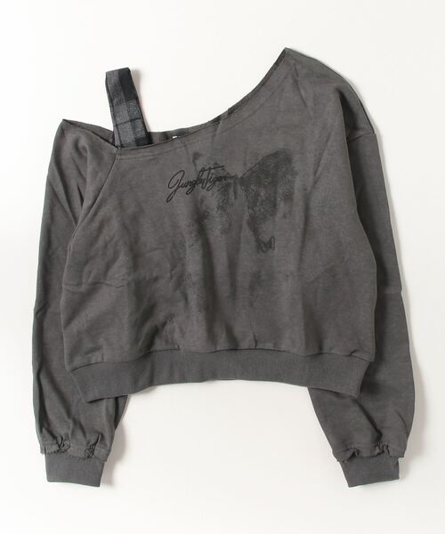 .KOM（ドットコム）の「『.KOM/ドットケーオーエム』肩ひもワンショルダープリントスウェット【CN】【Z】（スウェット・レディース・ブラック/チャコール・FREE）」の10枚目の写真