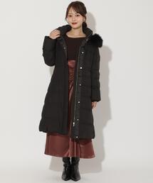 FOXファー付きミドルロングダウン