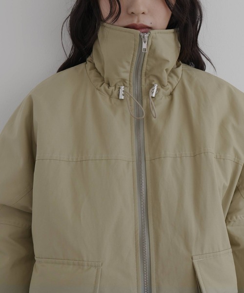 hellam（へラム）の「合繊中綿ジャケット（ダウンジャケット/コート・レディース・アイボリー/ブラック/ベージュ/ブラウン・FREE）」の6枚目の写真