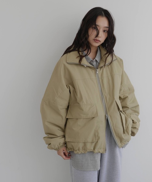 hellam（へラム）の「合繊中綿ジャケット（ダウンジャケット/コート・レディース・アイボリー/ブラック/ベージュ/ブラウン・FREE）」の11枚目の写真