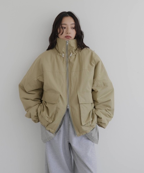 hellam（へラム）の「合繊中綿ジャケット（ダウンジャケット/コート・レディース・アイボリー/ブラック/ベージュ/ブラウン・FREE）」の12枚目の写真