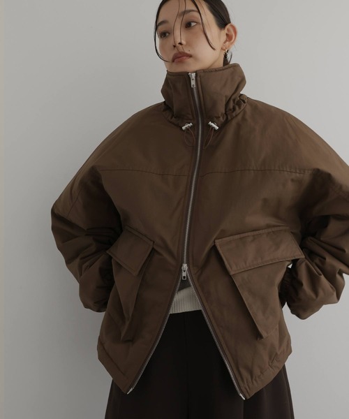 hellam（へラム）の「合繊中綿ジャケット（ダウンジャケット/コート・レディース・アイボリー/ブラック/ベージュ/ブラウン・FREE）」の22枚目の写真