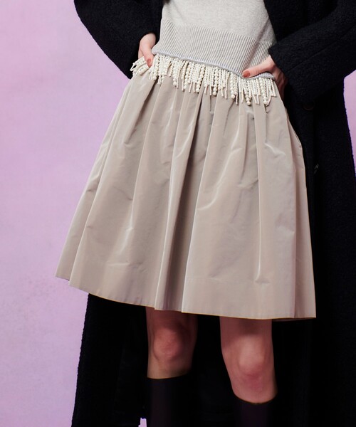 LOULOU WILLOUGHBY】タフタギャザースカート（スカート）｜LOULOU