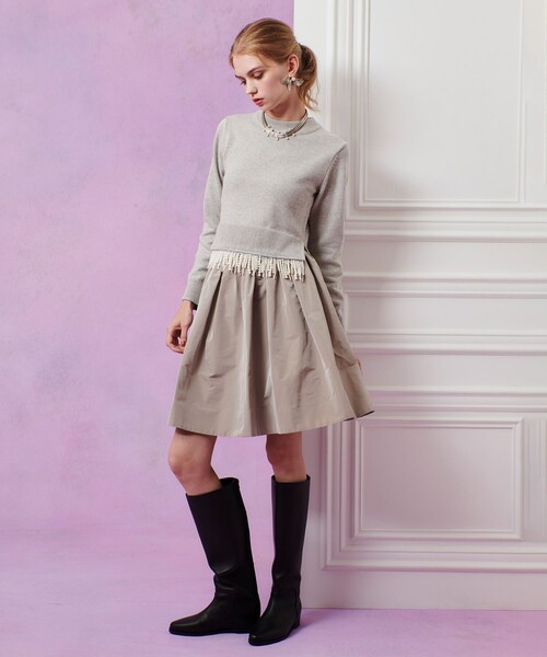 LOULOU WILLOUGHBY】タフタギャザースカート（スカート）｜LOULOU