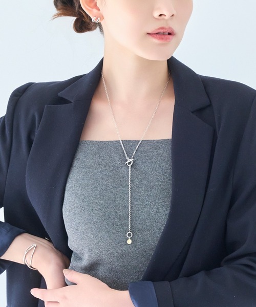 Phoebe(フィービィー)の「【金属アレルギー対応】Y字マルチwayロングコインチェーンネックレス(ネックレス・レディース・イエローゴールド/シルバー・FREE)」の11枚目の写真