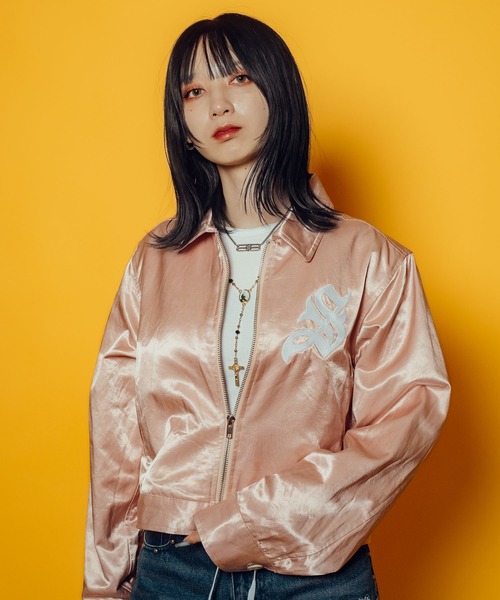 Subciety(サブサエティ)の「【WOMEN】Satin swing top(ブルゾン・レディース・ピンク/ネイビー/アイボリー・FREE)」の1枚目の写真