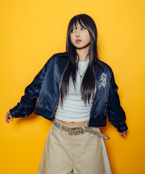 Subciety(サブサエティ)の「【WOMEN】Satin swing top(ブルゾン・レディース・ピンク/ネイビー/アイボリー・FREE)」の14枚目の写真