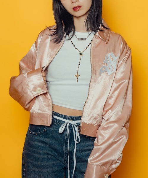 Subciety(サブサエティ)の「【WOMEN】Satin swing top(ブルゾン・レディース・ピンク/ネイビー/アイボリー・FREE)」の19枚目の写真